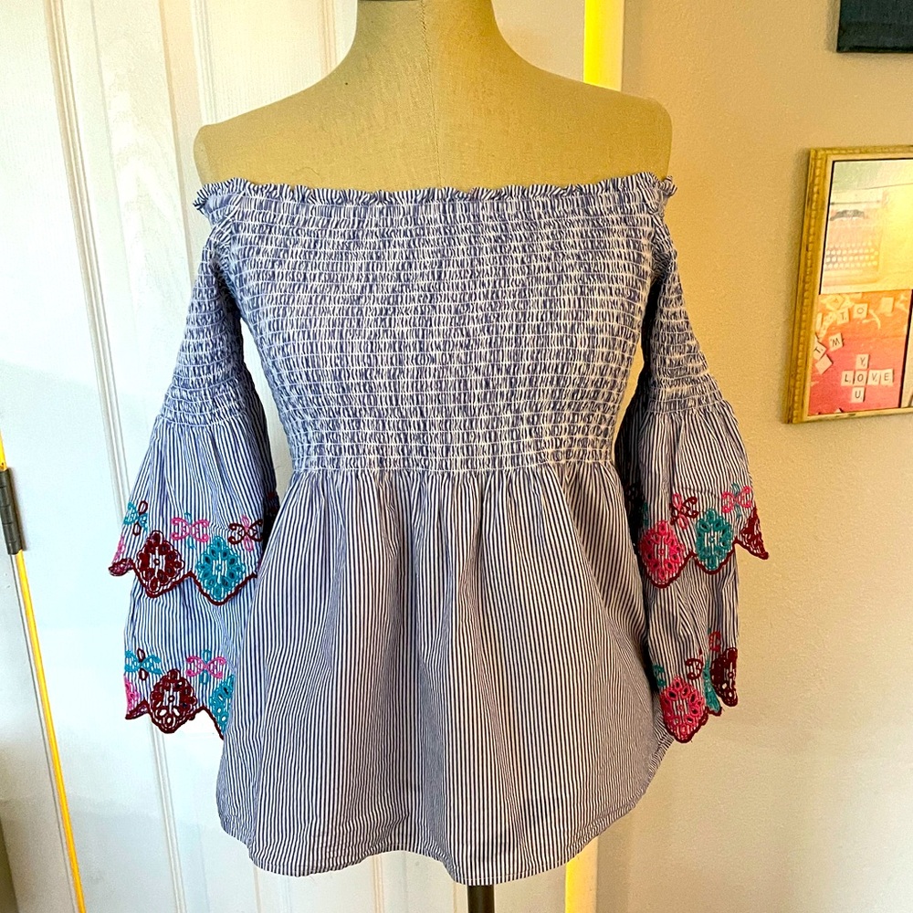 LOFT OTS Smocked Top